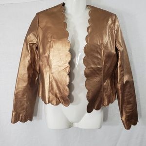 J Marco Leather Bronze Colored Jacket